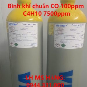 Bình khí chuẩn CO 100ppm C4H10 7500ppm