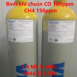 Bình khí chuẩn CO 100ppm CH4 150ppm