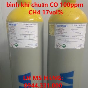 bình khí chuẩn CO 100ppm CH4 17vol%