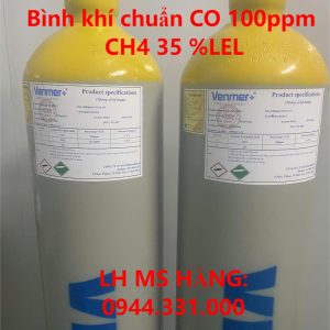 Bình khí chuẩn CO 100ppm CH4 35 %LEL