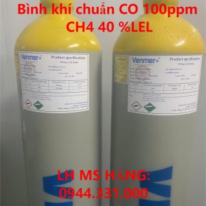 Bình khí chuẩn CO 100ppm CH4 40 %LEL