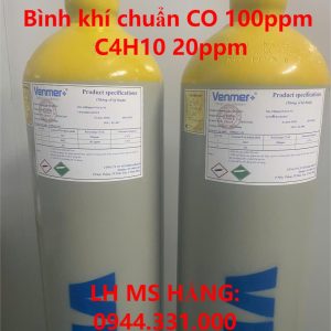 Bình khí chuẩn CO 100ppm C4H10 20ppm