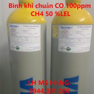 Bình khí chuẩn CO 100ppm CH4 50 %LEL