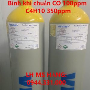 Bình khí chuẩn CO 100ppm C4H10 350ppm