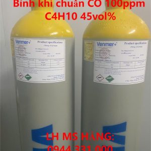 Bình khí chuẩn CO 100ppm C4H10 45vol%