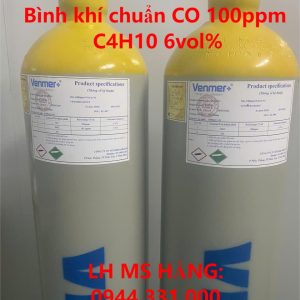 Bình khí chuẩn CO 100ppm C4H10 6vol%