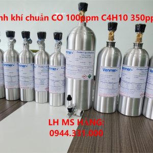 Bình khí chuẩn CO 100ppm C4H10 350ppm