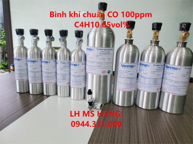 Bình khí chuẩn CO 100ppm C4H10 65vol%