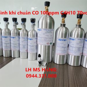 Bình khí chuẩn CO 100ppm C4H10 70vol%