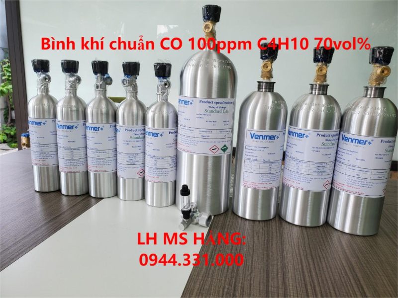 Bình khí chuẩn CO 100ppm C4H10 70vol%