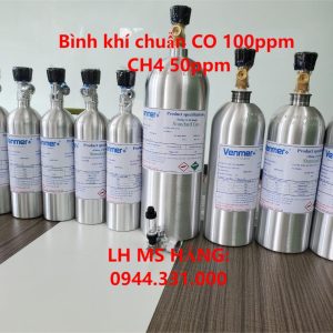 Bình khí chuẩn CO 100ppm CH4 50ppm