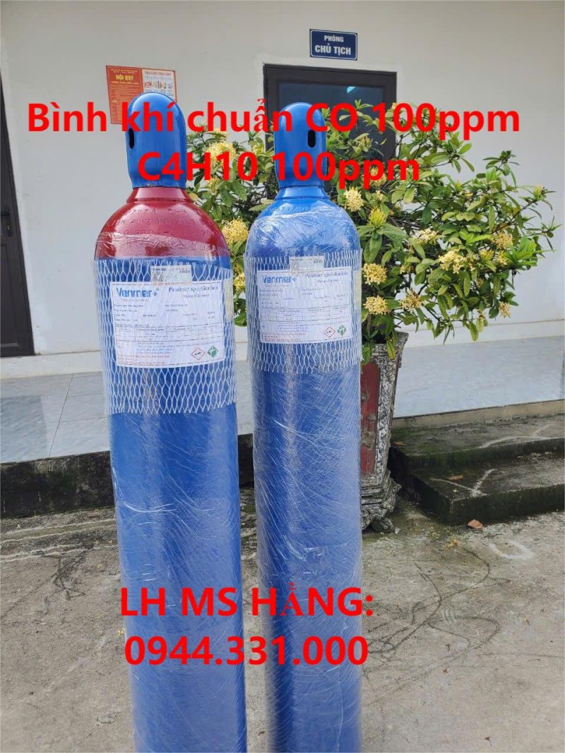 Bình khí chuẩn CO 100ppm C4H10 100ppm