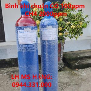 Bình khí chuẩn CO 100ppm CH4 2000ppm