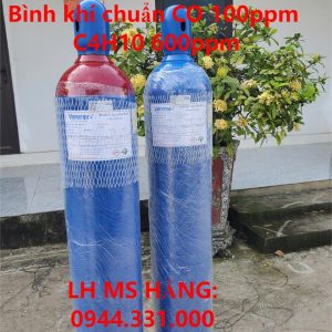 Bình khí chuẩn CO 100ppm C4H10 600ppm