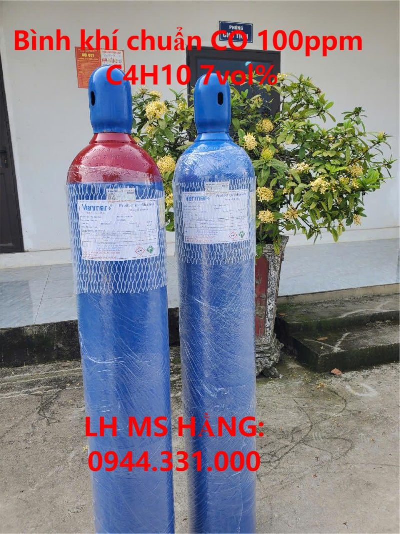 Bình khí chuẩn CO 100ppm C4H10 7vol%