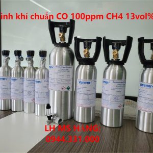 Bình khí chuẩn CO 100ppm CH4 13vol%