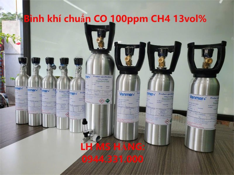 Bình khí chuẩn CO 100ppm CH4 13vol%