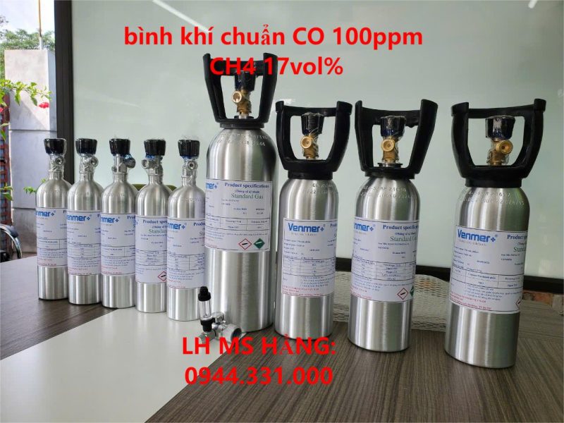 bình khí chuẩn CO 100ppm CH4 17vol%