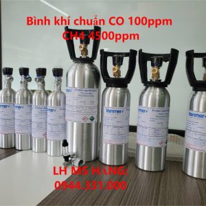 Bình khí chuẩn CO 100ppm CH4 4500ppm