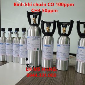 Bình khí chuẩn CO 100ppm CH4 50ppm