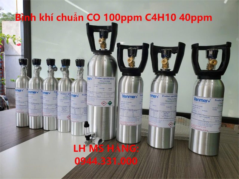 Bình khí chuẩn CO 100ppm C4H10 40ppm