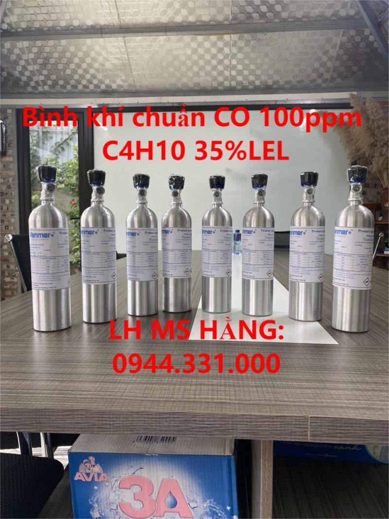 Bình khí chuẩn CO 100ppm C4H10 35%LEL