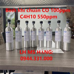 Bình khí chuẩn CO 100ppm C4H10 550ppm