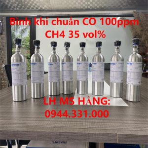 Bình khí chuẩn CO 100ppm CH4 35 vol%