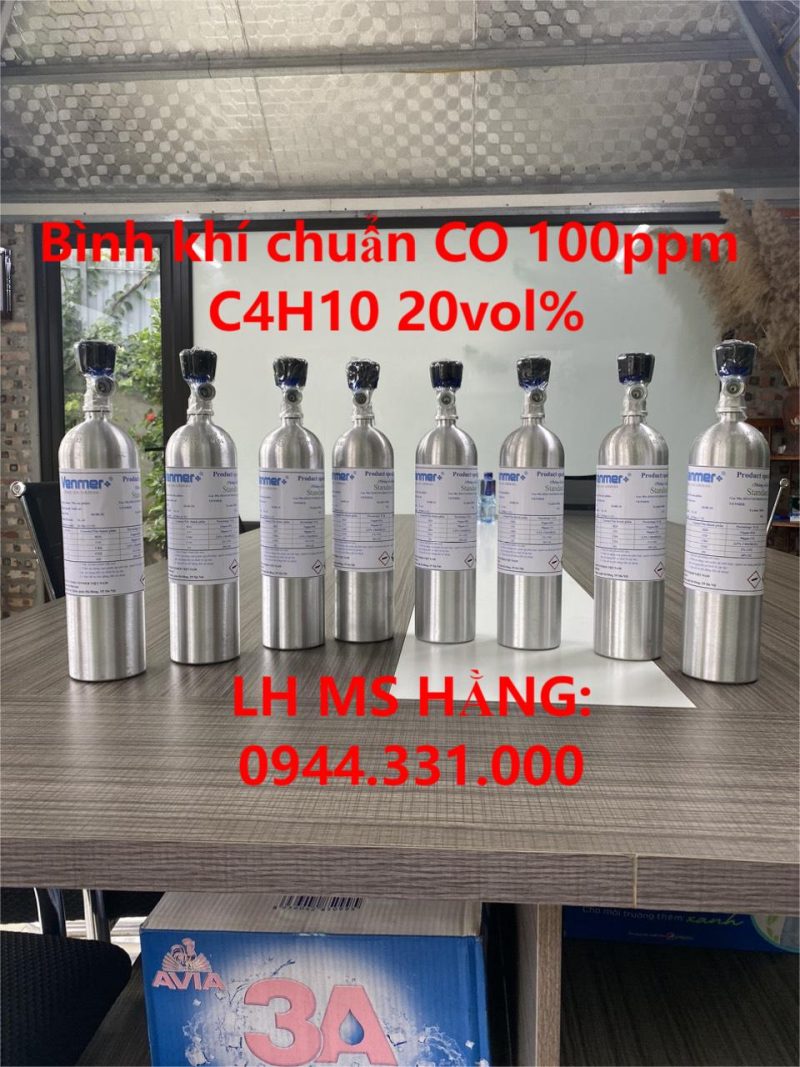 Bình khí chuẩn CO 100ppm C4H10 20vol%