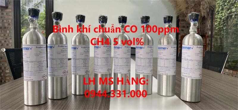 Bình khí chuẩn CO 100ppm CH4 5 vol%