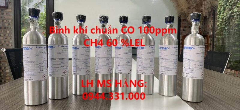 Bình khí chuẩn CO 100ppm CH4 60 %LEL