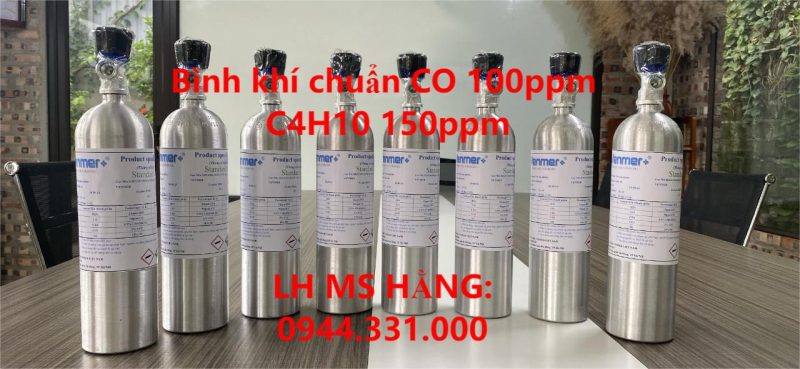 Bình khí chuẩn CO 100ppm C4H10 150ppm