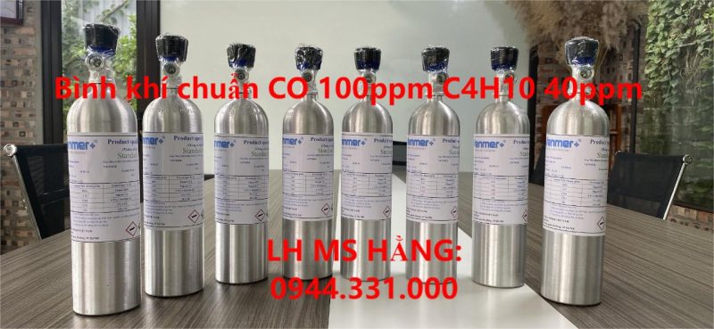 Bình khí chuẩn CO 100ppm C4H10 40ppm