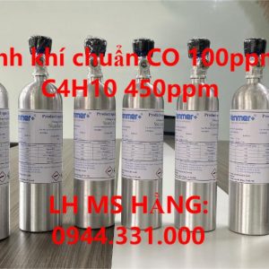 Bình khí chuẩn CO 100ppm C4H10 450ppm