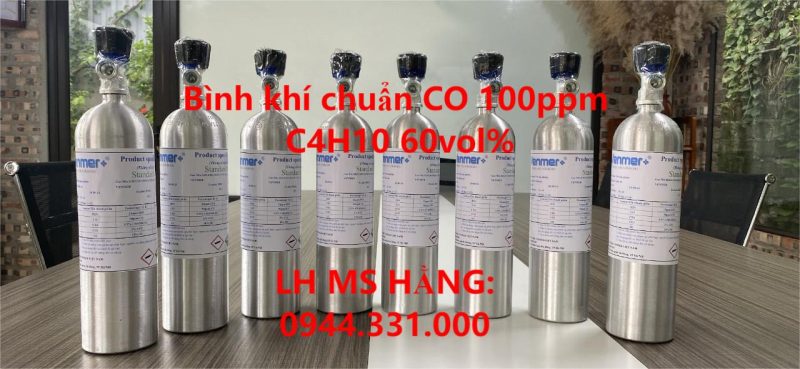 Bình khí chuẩn CO 100ppm C4H10 60vol%