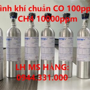 Bình khí chuẩn CO 100ppm CH4 10000ppm