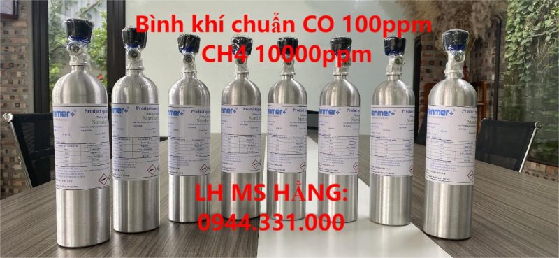 Bình khí chuẩn CO 100ppm CH4 10000ppm