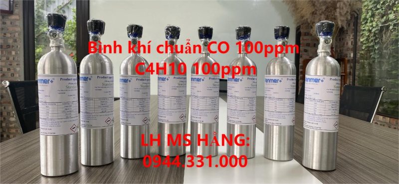 Bình khí chuẩn CO 100ppm C4H10 100ppm