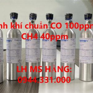 Bình khí chuẩn CO 100ppm CH4 40ppm