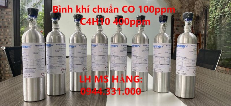 Bình khí chuẩn CO 100ppm C4H10 400ppm