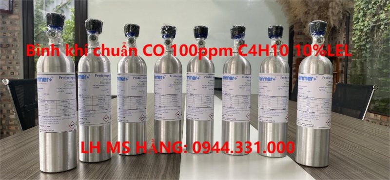 Bình khí chuẩn CO 100ppm C4H10 10%LEL