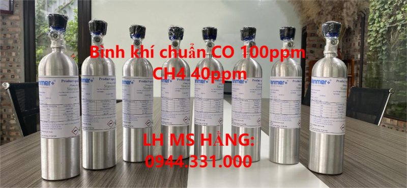 Bình khí chuẩn CO 100ppm CH4 40ppm