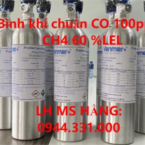 Bình khí chuẩn CO 100ppm CH4 60 %LEL