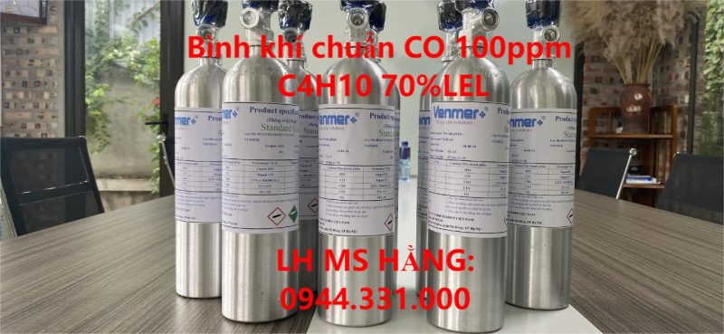 Bình khí chuẩn CO 100ppm C4H10 70%LEL