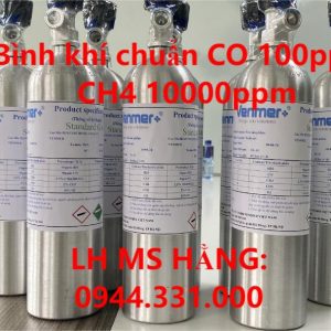 Bình khí chuẩn CO 100ppm CH4 10000ppm