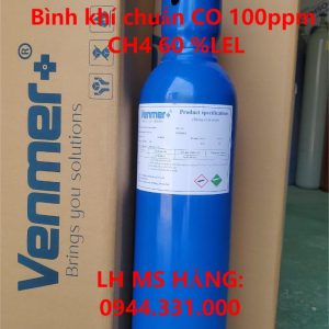 Bình khí chuẩn CO 100ppm CH4 60 %LEL