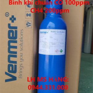 Bình khí chuẩn CO 100ppm CH4 200ppm