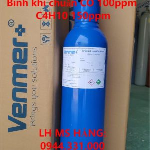 Bình khí chuẩn CO 100ppm C4H10 150ppm