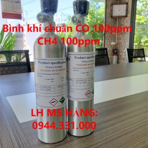 Bình khí chuẩn CO 100ppm CH4 100ppm