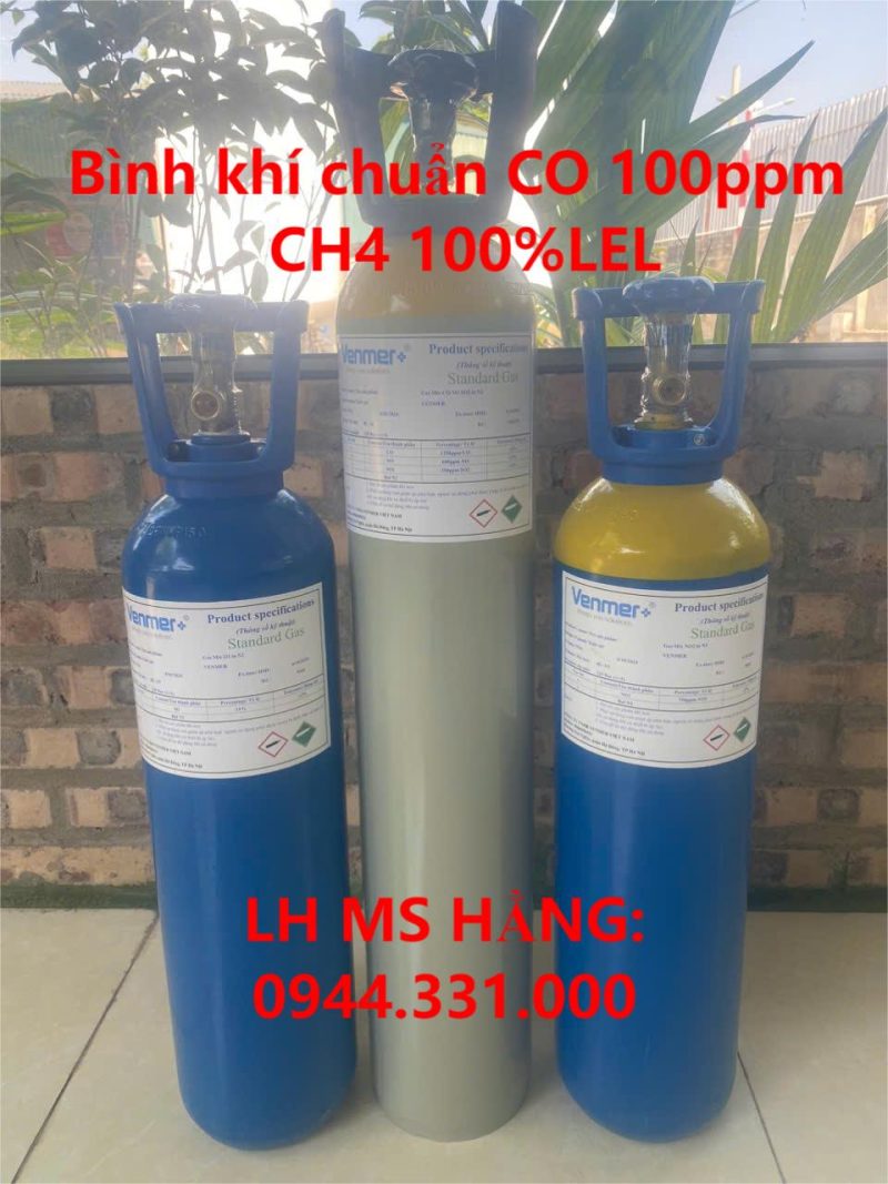 Bình khí chuẩn CO 100ppm CH4 100%LEL